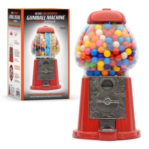 CKB LTD Grote Gumball Machine Retro Zoete Dispenser Opslag Spaarpot Spaarpot Munt Operated Saver H28cm Rood (Groot Formaat 28 x 15,3 x 16,5 cm)