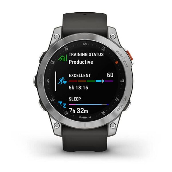 GARMIN Epix Slate Gen 2, GPS Multisport Smartwatch, Met 1,3-Inch AMOLED-Scherm, 30 Sport-Apps, Tot 16 Dagen Batterijduur, Muziekopslag, Garmin Pay, Roestvrij Staal