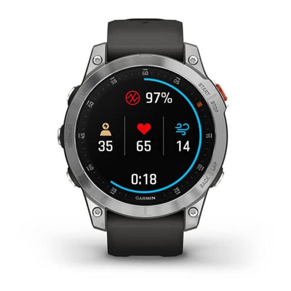 GARMIN Epix Slate Gen 2, GPS Multisport Smartwatch, Met 1,3-Inch AMOLED-Scherm, 30 Sport-Apps, Tot 16 Dagen Batterijduur, Muziekopslag, Garmin Pay, Roestvrij Staal