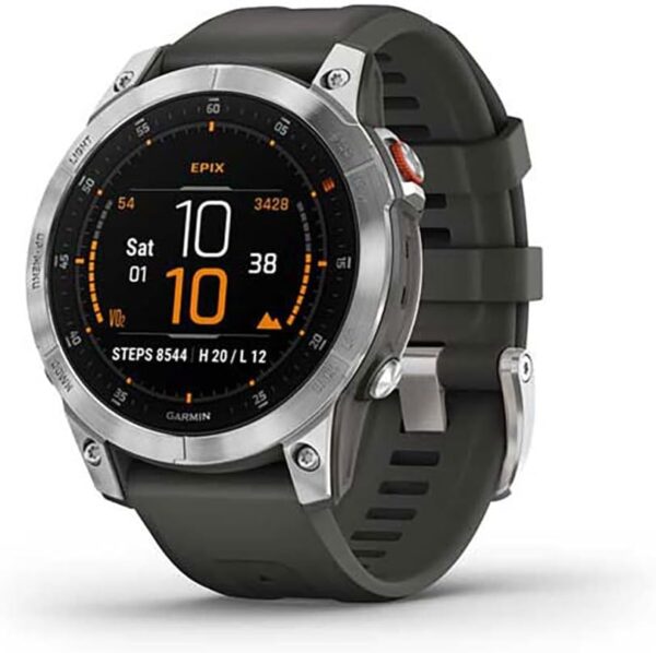 GARMIN Epix Slate Gen 2, GPS Multisport Smartwatch, Met 1,3-Inch AMOLED-Scherm, 30 Sport-Apps, Tot 16 Dagen Batterijduur, Muziekopslag, Garmin Pay, Roestvrij Staal