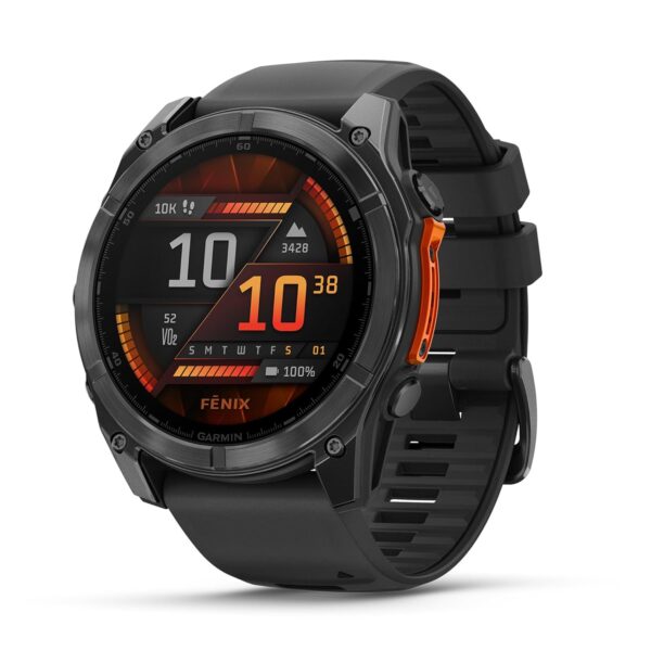 Garmin fēnix 8-51mm - AMOLED Multisport Smartwatch - 100+ sport-apps - LED Zaklamp - Microfoon en speaker - 10ATM Waterdicht - tot 29 dagen batterij - Donkergrijs/zwart