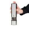 PEUGEOT Elis Sense elektrische molenset peper/zout, maalgraadinstelling u'Select, hoogte: 20 cm, roestvrij staal, zilver, 2/27162